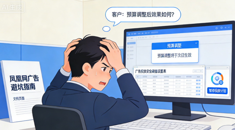 凤凰网的预算调整不是实时生效的，普通预算调小要等到次日才生效，但调大却是立即生效的